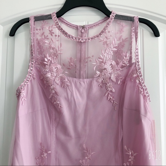 Nanette Lepore Spring Bloom Lace Dress Embroidered Sugar Plum Size 10 NWT $169 - Picture 6 of 10